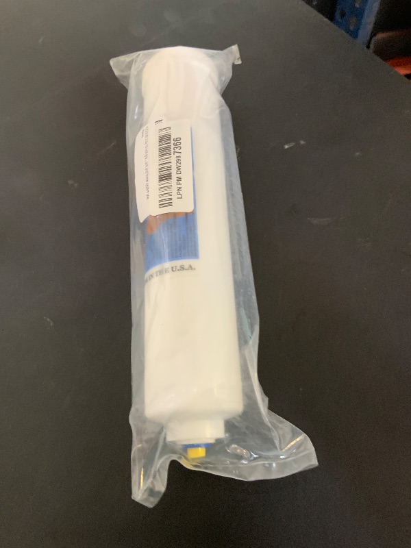 Photo 1 of K2533 KK 2 by 10 inch granular activated carbon water filter with 3/8" female quick connect fittings for refrigerators, under sink and home system use.