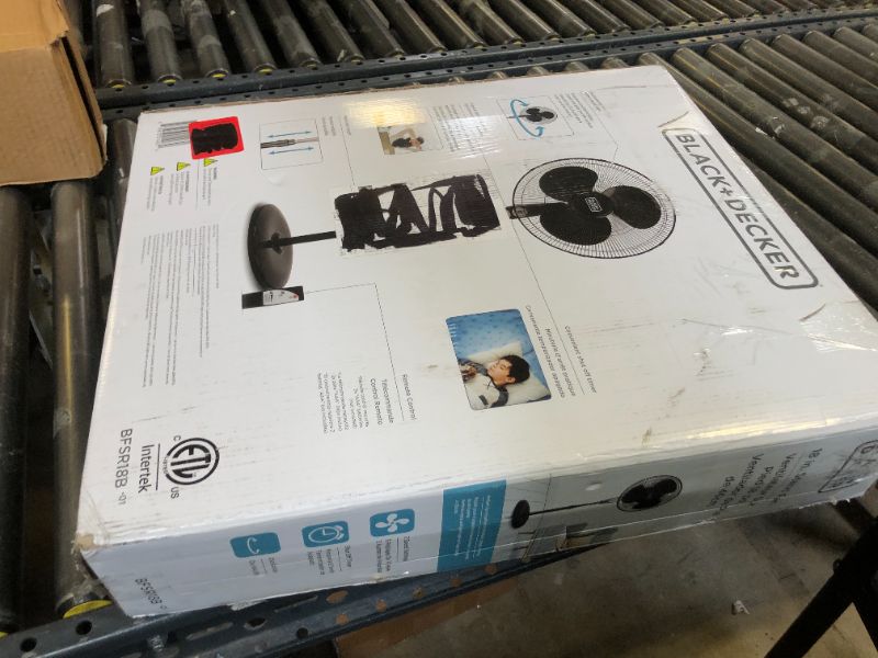 Photo 1 of BLACK+DECKER 18-Inch Stand Fan with Pedestal Base, Height Adjustable Pedestal Fan with Remote and Touch Control Panel, Free Standing Fan with 90-Degree Oscillating and 3-Speed Settings, Black