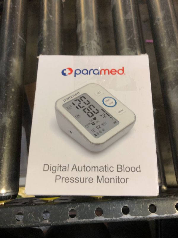 Photo 1 of Paramed Blood Pressure Monitor - Bp Machine - Automatic Upper Arm Blood Pressure Cuff 8.7-16.5 inches - Large LCD Display 120 Sets Memory - Device Bag & Batteries Included