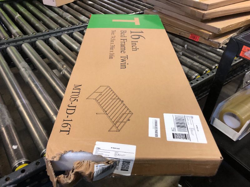 Photo 1 of Yitong Angel 16 inch Twin Bed Frame,3500 lbs Heavy Duty Metal Platform,Steel Slats Support/No Box Spring Needed/Noise Free/Non-Slip/Easy Assembly