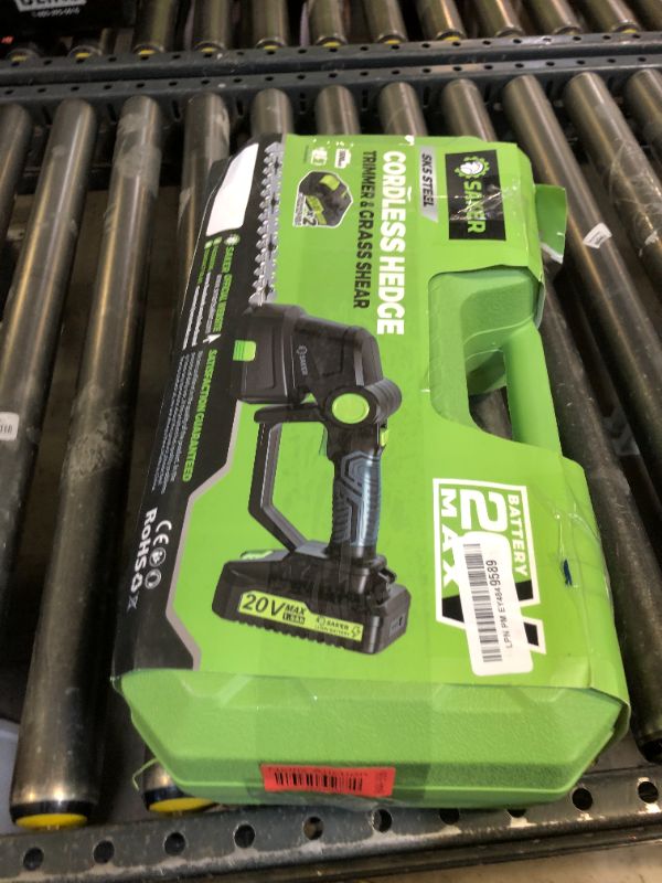 Photo 1 of Saker Cordless Hedge Trimmer-20V Electric Shrub Trimmer Grass Shears Handheld Grass Cutter, Hedge Shear with 2 PCS Rechargeable Battery and Charger for Garden, Lawn