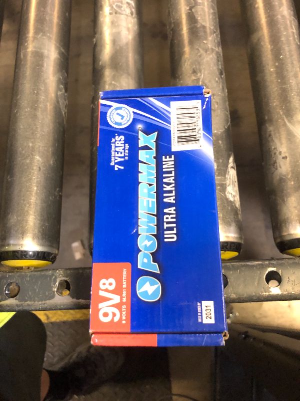 Photo 1 of Powermax 8-Count 9V Batteries, Ultra Long Lasting Alkaline Battery for Home and Office, 7-Year Shelf Life, Reclosable Packaging