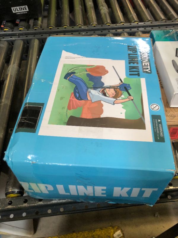 Photo 1 of HOKINETY Zip Line Kit for Kids Adults : 120FT Up to 380Lbs - Quick Tighten Zipline for Backyard Outdoor with 100% Rust Proof Removable Trolley Seat Spring Brake