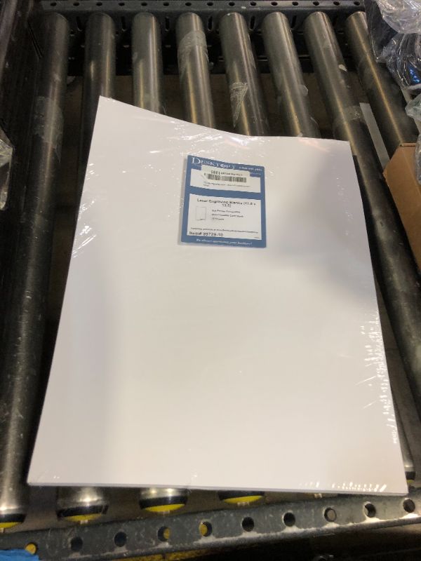Photo 1 of 10 Laser Engraving Blanks - 28PT Solid White Core Paperboard (13.5" x 17.5" x 0.7MM) - Exceptional tool to practice laser engraving & Works great on a Cricuts for DIY projects, Card Making & more.