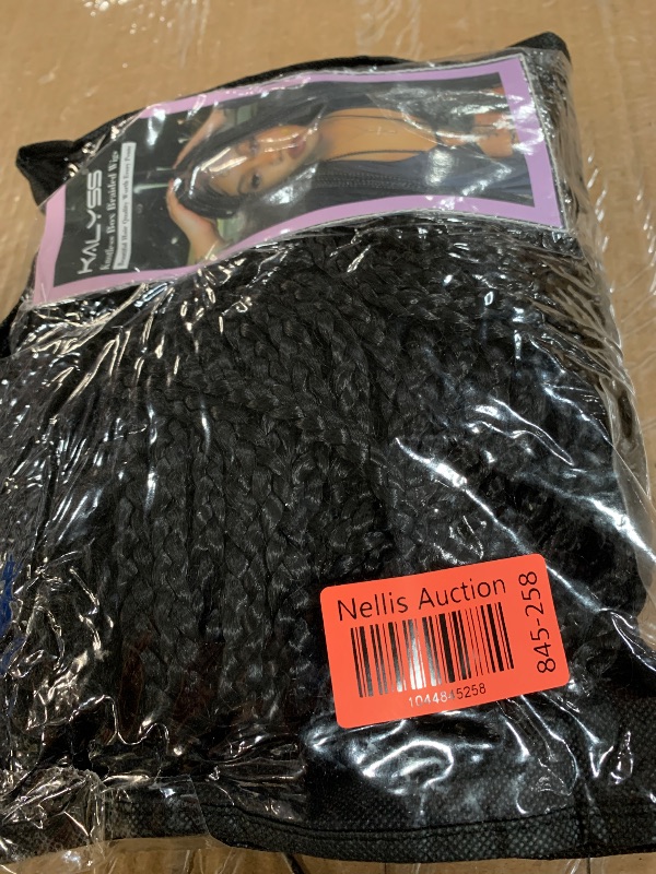 Photo 1 of Brinbea 36'' 13X8" HD Lace Front Knotless Braided Wigs for Women Box Braid Wig with Baby Hair Braided Lace Front Wigs Human Hair Blended Braid Wig Natural Long Black