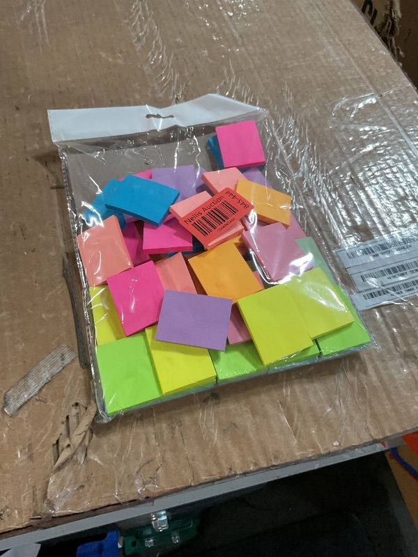 Photo 1 of (50 Pads) Sticky Notes 1.5x2, 10 Colors Self Sticky Notes, Sticky Pads, Recyclable, Self-Stick Pads, Easy to Post for Home, Office, Notebook