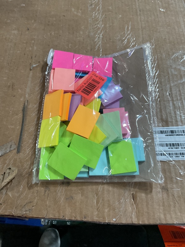 Photo 1 of (50 Pads) Sticky Notes 1.5x2, 10 Colors Self Sticky Notes, Sticky Pads, Recyclable, Self-Stick Pads, Easy to Post for Home, Office, Notebook