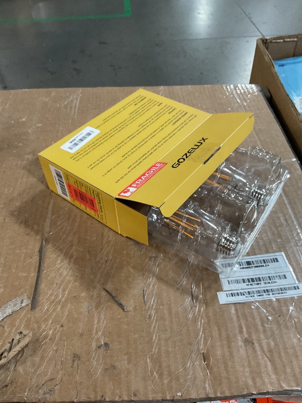 Photo 1 of *** 4 PACK***Gozelux Vintage LED Edison Bulbs, 6W, Equivalent 60W, Dimmable, High Brightness Warm White 2700K, ST58 Antique LED Filament Bulbs with 90+ CRI, E26 Standard Base Light Bulbs, Clear Glass, Pack of 4