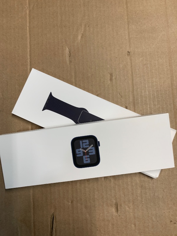 Photo 1 of Apple Watch SE (2nd Gen) [GPS 40mm] Smartwatch with Midnight Aluminum Case with Midnight Sport Band S/M. Fitness and Sleep Trackers, Crash Detection, Heart Rate Monitor, Retina Display