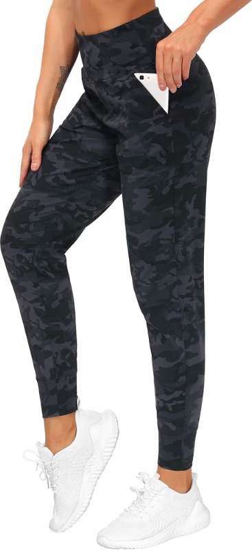 Photo 1 of (Navy Heather,M,23") (BAGGED) G4Free Women's Capris Wide Leg Crop Pants Yoga Capri Pants with Pockets Soft Cozy Flare Dress Gaucho Pants(Navy Heather,M,23")