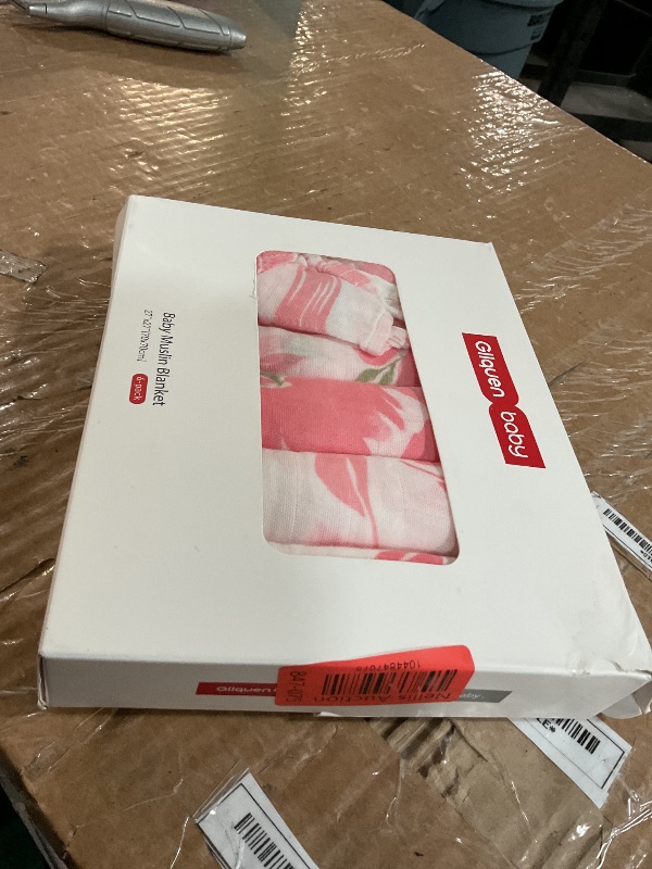 Photo 1 of GLLQUEN BABY Receiving Blanket Boy Cotton Muslin Swaddle Blankets Girl Newborn Squares Breathable & Soft Thin Baby Blankets Cloths Double Absorbent Infant Swaddling Wrap - 6 Pack (Flower)