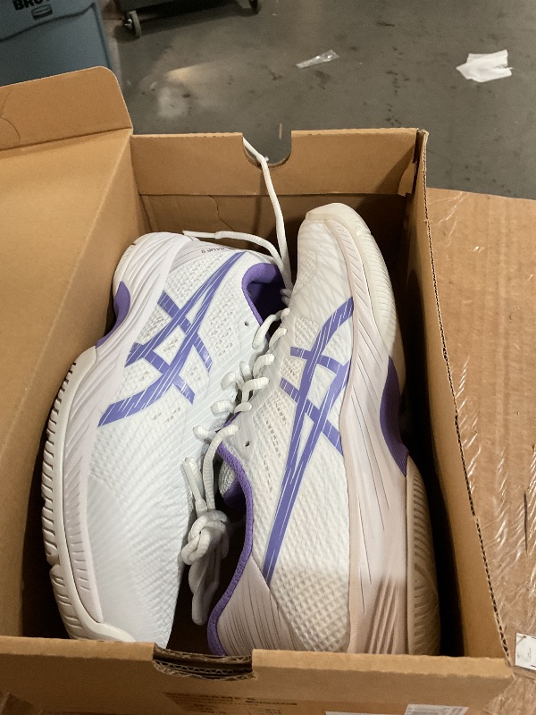 Photo 1 of (used) ASICS Women's Gel-Game 9 Tennis Shoes, 8.5, White/Amethyst