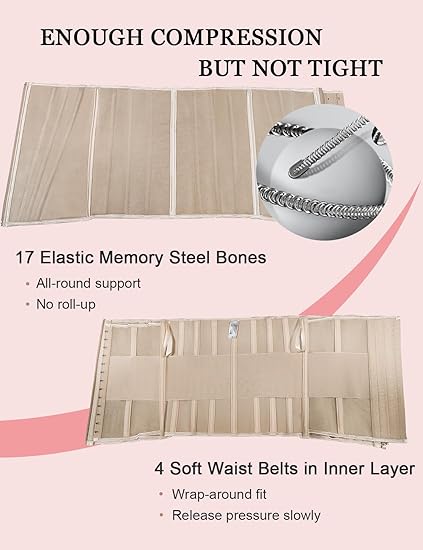 Photo 1 of (2XL) (BAGGED) (USED/FAIR) SHAPSHE Waist Trainer for Women Tummy Control Corset Waist Cincher Hourglass Body Shaper Wrap Belt Back Support Tan
