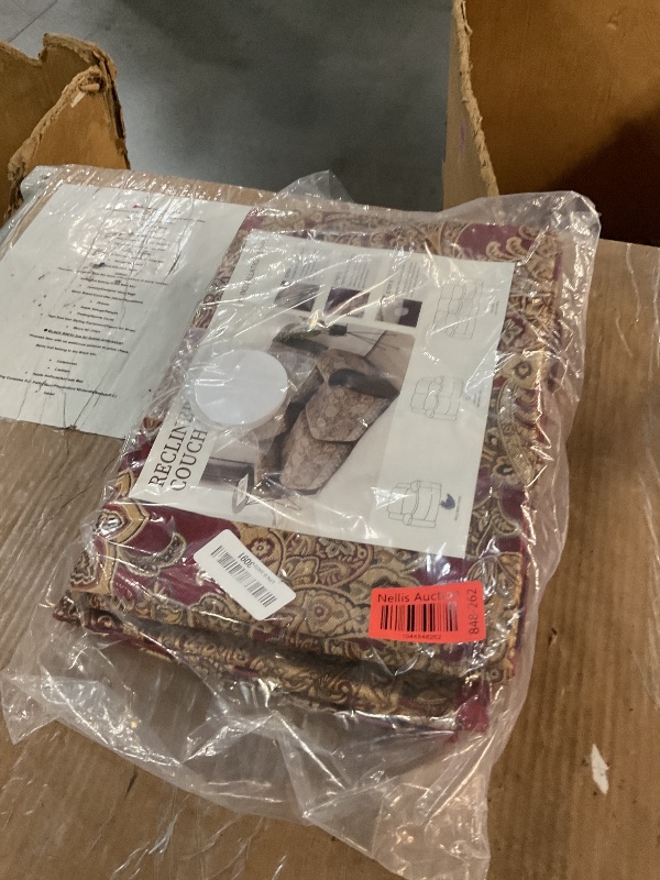 Photo 1 of LUFEIJIASHI Recliner Chair Covers Non Slip Waterproof Large Recliner Covers for Leather Recliner,Electric Reclining Chair Covers for Living Room Dog Sofa Furniture Protective Cover Red