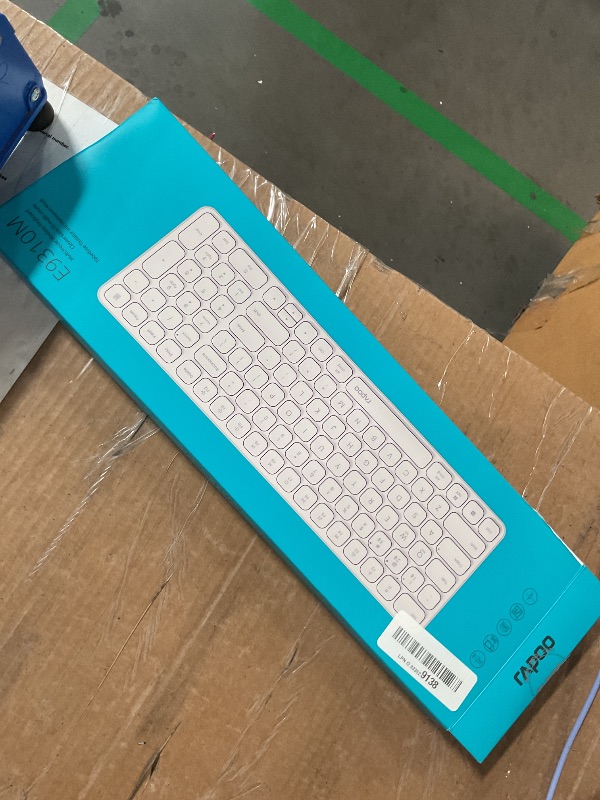 Photo 1 of (USED/FAIR) (MISSING BATTERY) Rapoo E9310M Wireless Keyboard for Mac/iPad/PC, Multi-Device Bluetooth Keyboard with Number Pad, Low-Profile, Quiet Typing, 99-Key, Battery Powered, Support 4 Devices for Windows, Linux, Chrome, Mac