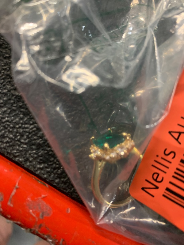 Photo 1 of Metmejiao Emerald Rings Gold Baguette, Dainty Promise Ring for Engagement, Wedding 7