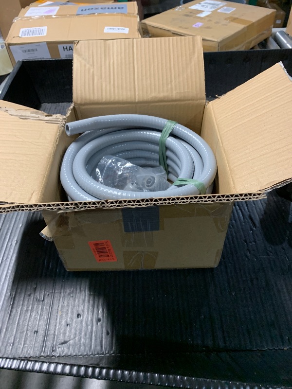 Photo 1 of (1/2" Dia * 25 Feet) Yariwiz Flexible Electrical Conduit Liquid Tight PVC Conduit Kit with 3 PCS Coupling, 3 PCS Elbow and 7 PCS Strap, Sealtight Seal Flex Liquidtight Wire Outdoor Non Metallic Grey