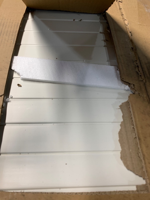 Photo 1 of ***parts only***New Age Pet® ECOFLEX® Homestead Sliding Barn Door Furniture Style Dog Crate - Antique White, Large (EHDBC15-04L) - Stylish, Durable, Removable Cushions, Easy to Assemble.