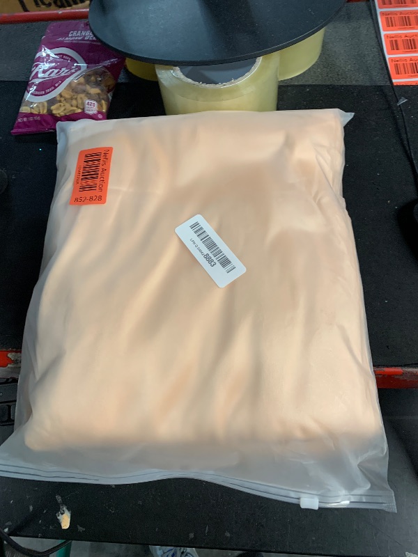 Photo 1 of ***THESE ARE PEACH IN COLOR STOCK PHOTO FOR REFERENCE ONLY*** QICAIYUN 10x10ft Wedding Curtains Wedding Backdrop for Ceremony Prom Stage Backdrop Satin Fabric Curtain Drapes Curtains Panels with Rod Pockets W5' x H10' 2 Panels YUNBSDJ045
