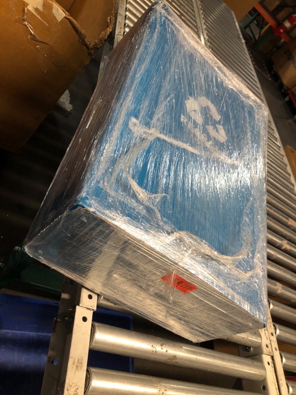 Photo 1 of (minor damage) Winco Slim Commercial Trash Can/Waste Container, 23 Gallon Recycle, Blue