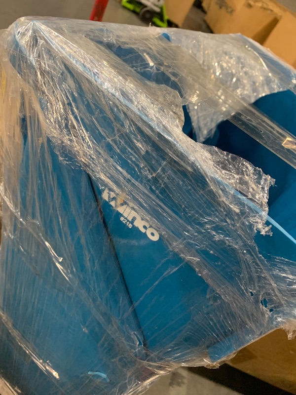 Photo 1 of (minor damage) Winco Slim Commercial Trash Can/Waste Container, 23 Gallon Recycle, Blue