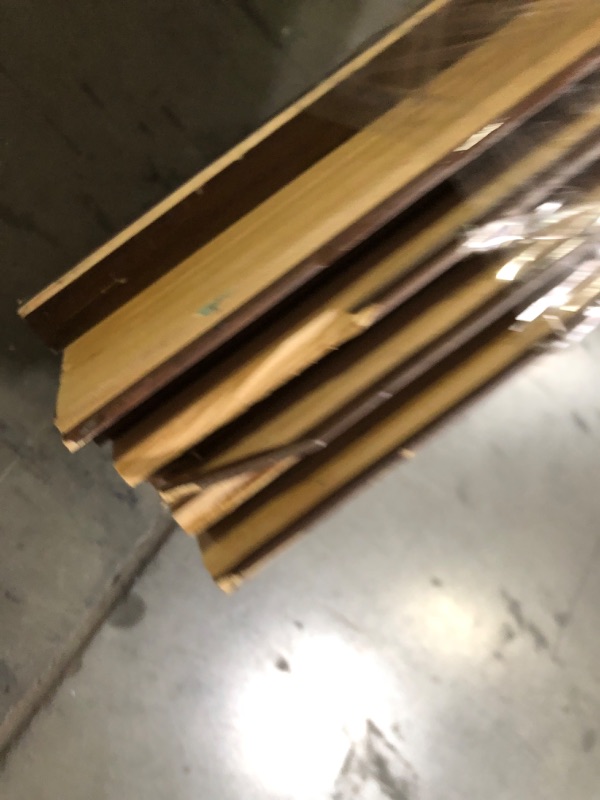 Photo 1 of (see images for damage) Wood Slat Acoustic Panels for Stylish Decor and Noise Reduction, 3D Textured Panel for Ceiling and Wall, Walnut