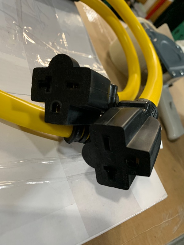 Photo 1 of (see all images) Saysurey 3FT NEMA 6-20 Y Splitter, NEMA 6-20P Male Plug to 2X 6-20/6-15R Female Receptacle, 20 Amp 3 Prong Y Splitter Outlet Extension Cord 