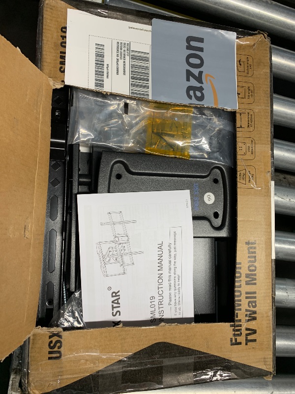 Photo 1 of (missing screws) USX STAR UL Listed Full Motion TV Wall Mount Bracket for Most 37-86 inch TVs, Swivel Tilt Extension Level TV Mount, Max VESA 600x400mm, Holds up to 132lbs & 16" Wood Studs with Hole Drilling Template
