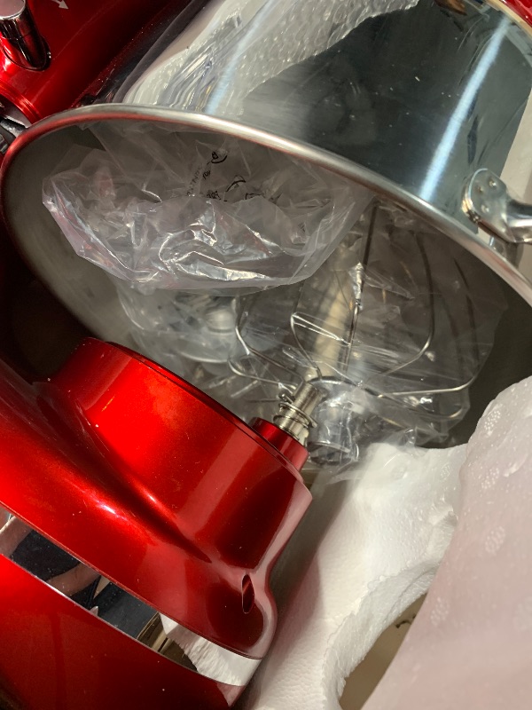 Photo 1 of (PARTS) (NON-FUNCTIONAL) 
KUCCU Stand Food Mixer, 6.5 Qt 660W, 6-Speed Tilt-Head , Kitchen Electric Mixer with Stainless Steel Bowl,Dough Hook,Whisk, Beater, Egg white separator (6.5-QT, Red)