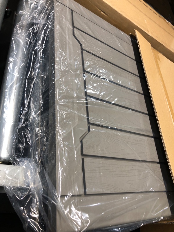 Photo 1 of (PARTIAL SET) YITAHOME 120 Gallon Outdoor Storage Deck Box, Large Resin Patio Storage for Outdoor Pillows, Garden Tools, Waterproof, Lockable (Black&White)
