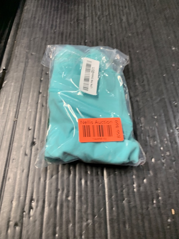 Photo 1 of (SMALL) (BAGGED) Aoxjox Trinity Workout Biker Shorts for Women Cross-Waist Crossover High Waisted Tummy Control Athletic Running Yoga Short 6" (Turquoise, Small)