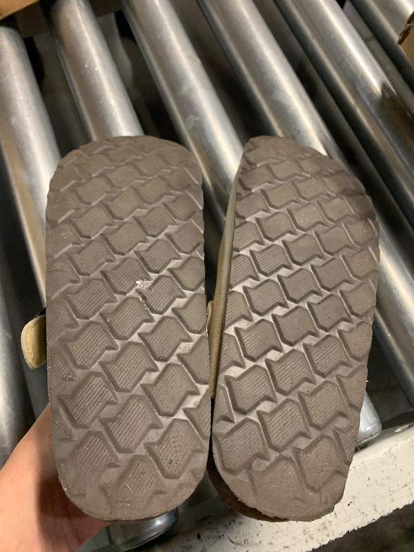 Photo 1 of ***(HEAVILY USED/ MINOR DAMAGE)***
KIDMI Women's Suede Clogs Leather Mules Cork Footbed Sandals Potato Shoes with Arch Support Grey 38 (Size 7)