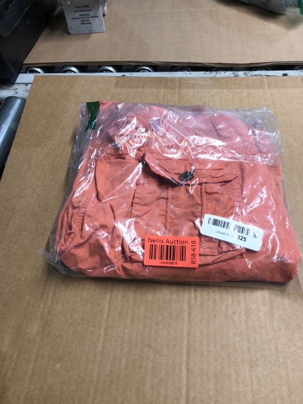 Photo 1 of (US10) (BAGGED) Women's Cotton Lightweight Multi Pockets Sport Outdoor Hiking Camping Summer Cargo Bermuda Shorts Coral Essence US 10