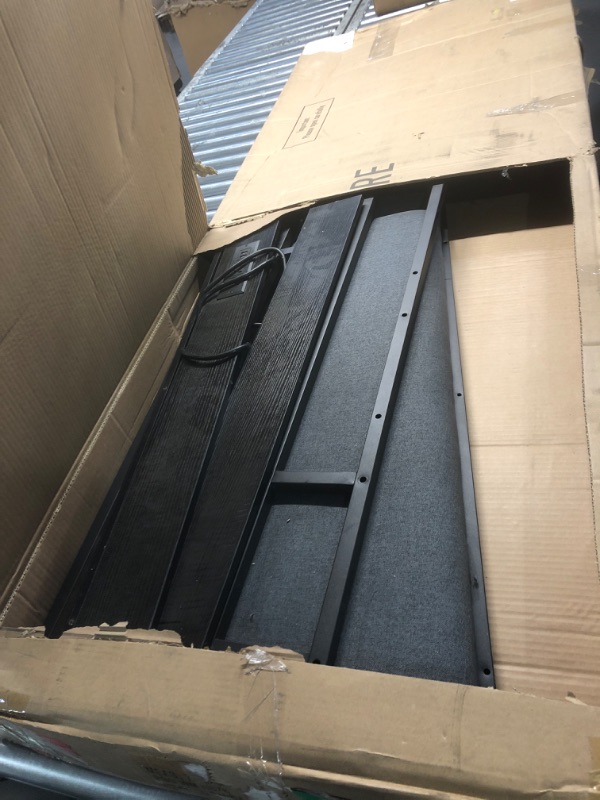 Photo 1 of ***TRUCK/TRAILOR PICK UP ONLY***Herture Headboard for King Size Bed Frame, Headboards with Outlets, USB Ports and 60,000 DIY Color LED Light, Upholstered Head Board with Storage, Height Adjustable, Black BT01CRB
****FRAME IS BLACK WITH GREY FABRIC AS SHOW