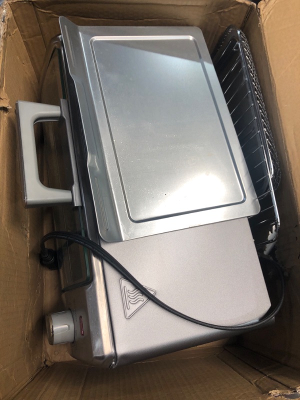 Photo 1 of (PARTS) BLACK+DECKER Crisp 'N Bake Air Fry Countertop Convection Toaster Oven, Medium Capacity, 4-Slice, 5-in-1, Fits 9” Pizza, 30-Min Timer, Bake, Broil, Air Fry, Toast, Keep Warm, Stainless Steel