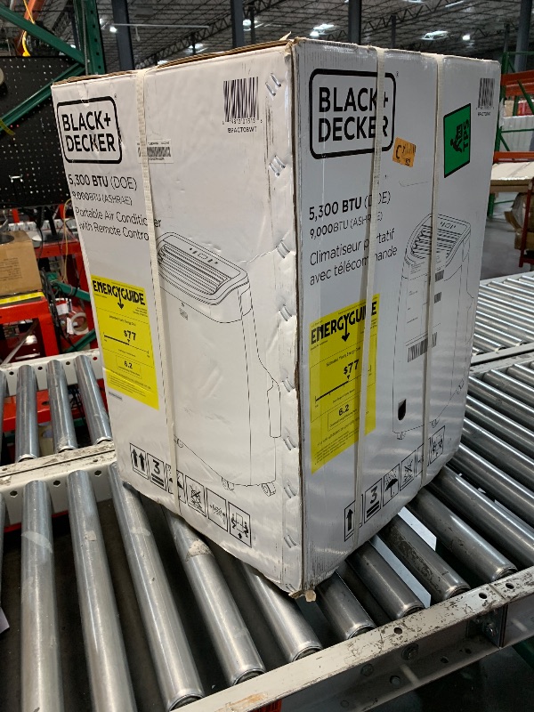 Photo 1 of *** FACTORY SEALED***BLACK+DECKER 8,000 BTU Portable Air Conditioner for Rooms up to 350 Sq. with Remote Control, White