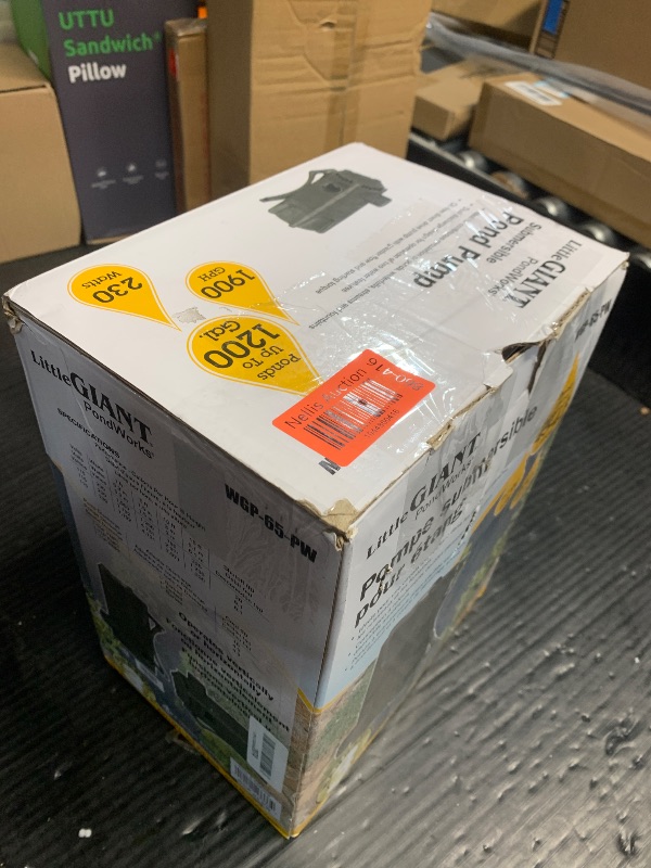Photo 1 of (PARTS/SCRAP) (WIRE  IS CUT/HEAVILY USED) Little Giant WGP-65-PW 115 Volt, 1900 GPH Dual Discharge Direct Drive Submersible Waterfall and Pond Pump, Black, 566409