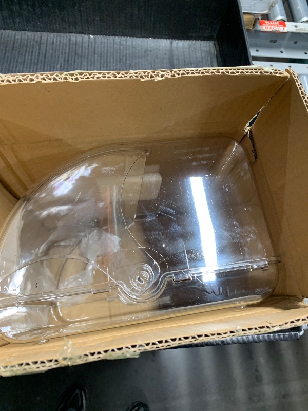 Photo 1 of Gagee Bread Box for Kitchen Countertop,Acrylic Bread Storage Container for Homemade Bread,Cookies, Bagels, Muffins, Bread Holder with Roll Top Lid,Clear