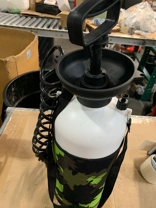 Photo 1 of (used)(damaged)(see images) AMZTKDIY 2 Gallon Camping Shower Tank for Hot & Cold Water, with 8 Modes Spray Head, High-Pressure Sprayer Portable Shower for Camping