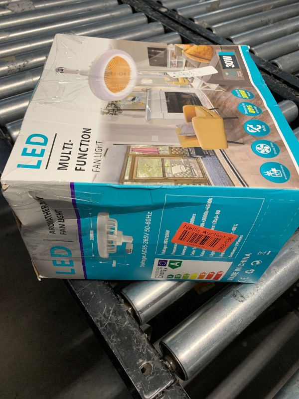Photo 1 of ***(PARTS ONLY/ NON FUNCTIONAL)***
Socket Fan Light - 2 Pcs Socket Fan Ceiling 10" Fan With Light and Remote, E26 Base, 3 Speed Wind Adjustment, 3000-6500k Dimmable LED Light for Bedroom, Kitchen (White)