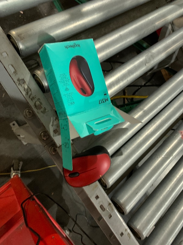 Photo 1 of Logitech M317 Wireless Mouse, 2.4 GHz with USB Receiver, 1000 DPI Optical Tracking, 12 Month Battery, Compatible with PC, Mac, Laptop, Chromebook - Red