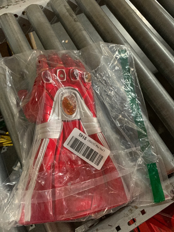 Photo 1 of DEZEXHOM LED Light Up Red Infinity Gauntlet with Six Removable Magnet Gem Infinity Gloves (Red, Adult)