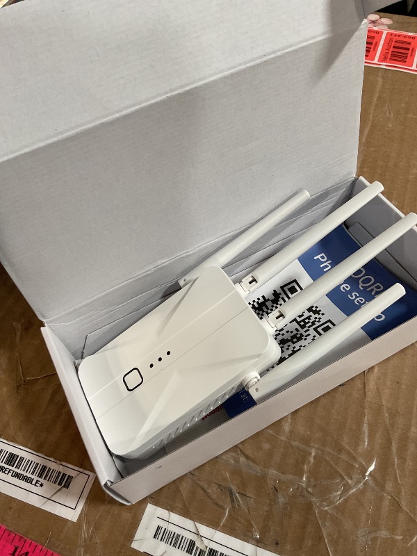 Photo 1 of WiFi Extender Signal Booster, 2025 WiFi Extender AC1200Mbps Dual Band (5.8GHz/2.4GHz), WiFi Booster with Ethernet Port for Home Covers up to 10000 Sq.ft, Compatible with More Devices