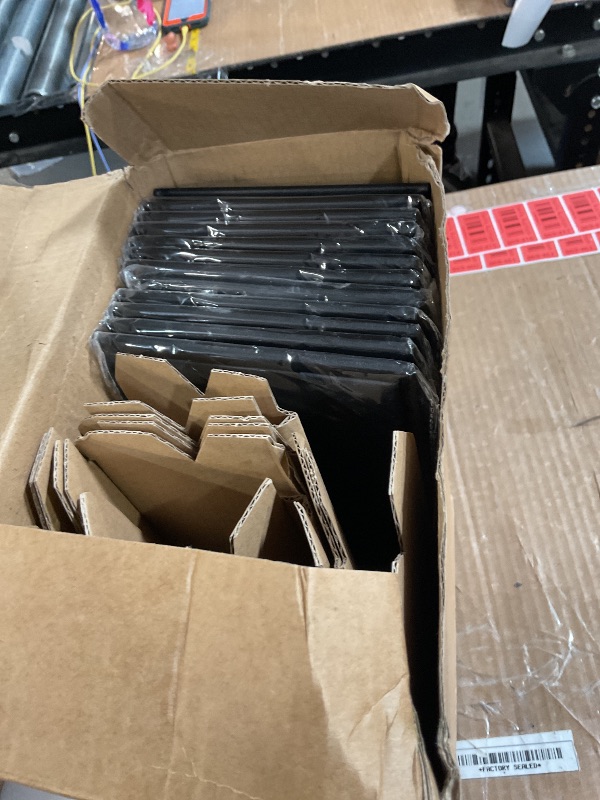 Photo 1 of ***(PARTIAL SET)***
20 Pieces Black Menu Covers PVC Waterproof Restaurant Cafe Bar Fold Menu Book 2 View Double Fold Angled Corners Menu Covers for Wine Drinks Cafes List Covers Set, Fits 4.25 x 11 inches Menu
