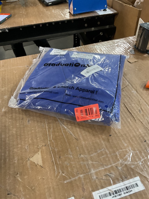 Photo 1 of GraduationMall Matte Graduation Gown Cap Tassel Set 2025 for High School and Bachelor Royal Blue 57(6'0"-6'2")