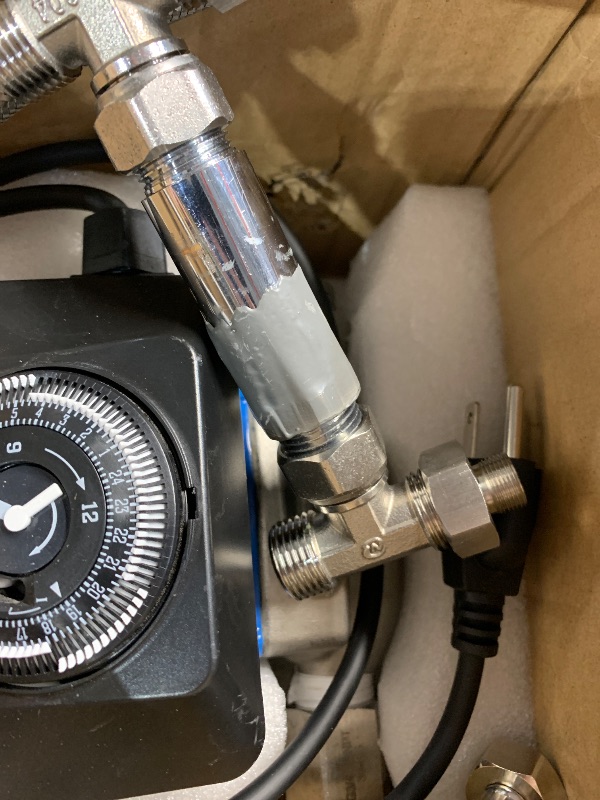 Photo 1 of ***(HEAVILY USED/ UNKNOWN IF MISSING PARTS)***
Crispaire Instant Hot Water Recirculating Pump Kit with 304 Stainless Steel Bypass Valve for Tank Water Heaters Includes All Installation Components, And 20-Inch PEX Supply Lines for Potable Water