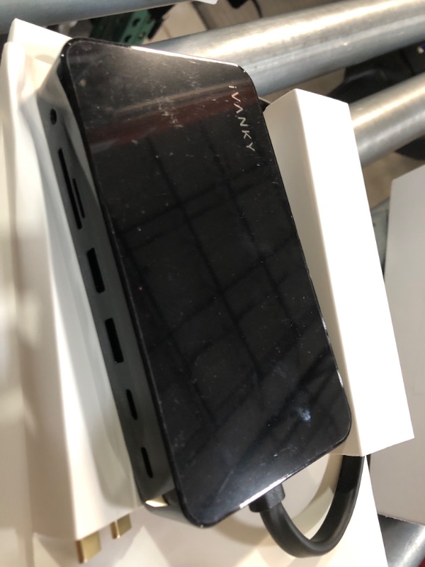 Photo 1 of (used)(see images) iVANKY FusionDock 1 M4 MacBook Pro Docking Station with 150W Power Adapter, 12-in-2 Dual 4K@60Hz Monitor Dock for MacBook M1/M2/M3 Pro/Max Display Dock 2HDMI 2.0, 96W PD, 6 USB, Ethernet SD/TF Audio