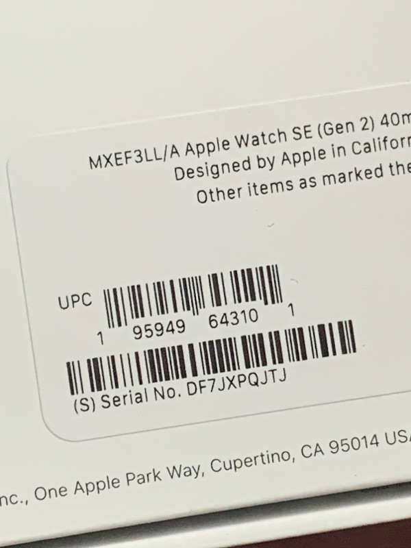 Photo 1 of *** FACTORY SEAL***Apple Watch SE (2nd Gen) [GPS 40mm] Smartwatch with Starlight Aluminum Case with Starlight Sport Band S/M. Fitness and Sleep Trackers, Crash Detection, Heart Rate Monitor, Retina Display