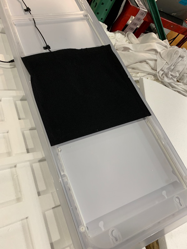 Photo 1 of (see all images)(lights do not function)  LVSOMT LED RGB Full Length Mirror, Full Body Mirror with Lights, Wall Mounted Lighted Mirror, Over The Door Hanging Mirror