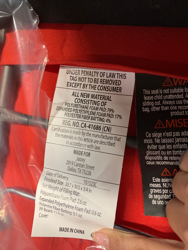 Photo 1 of (usedJoovy Caboose Ultralight Sit and Stand Double Stroller with Rear Bench and Standing Platform, 3-Way Reclining Seats, Optional Rear Seat, and Universal Car Seat Adapter (Red)